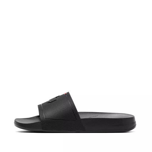 Black Women's Fitflop IQUSHION Pool Slides | NZ.78ITS