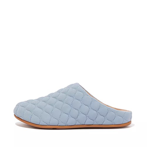 Light Blue Women's Fitflop CHRISSIE Quilted Slippers | NZ.82XLI