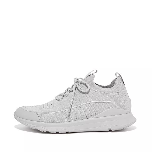 Light Grey Women's Fitflop VITAMIN FF Knit Sneakers | NZ.23ZYV