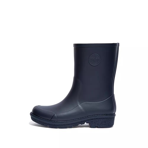 Navy Women's Fitflop WONDERWELLY Short Rain Boots | NZ.91WLQ