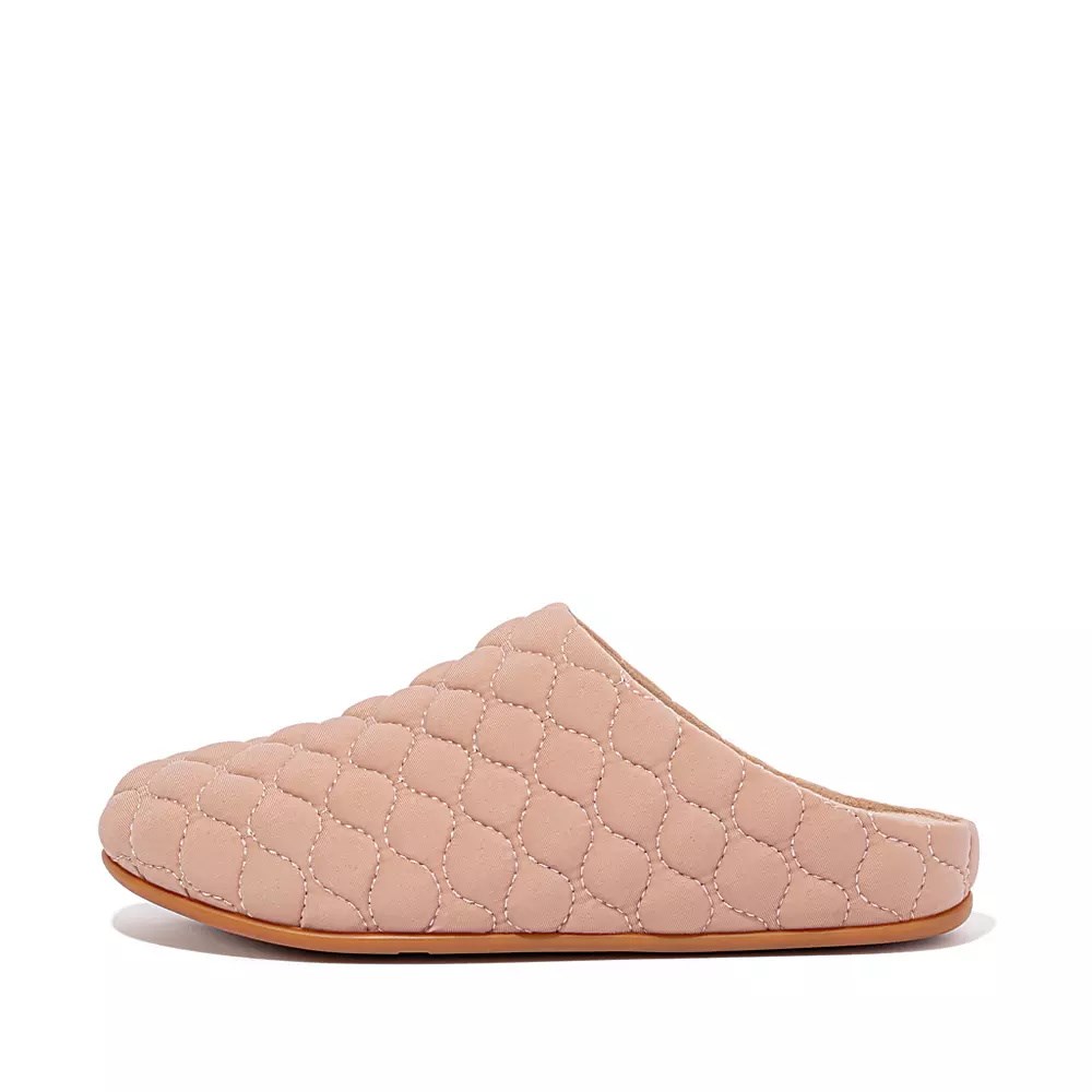 Beige Women\'s Fitflop CHRISSIE Quilted Slippers | NZ.30XME