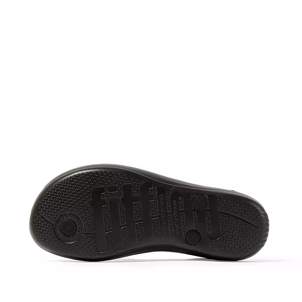 Black Women's Fitflop IQUSHION Ergonomic Flip Flops | NZ.78BZH