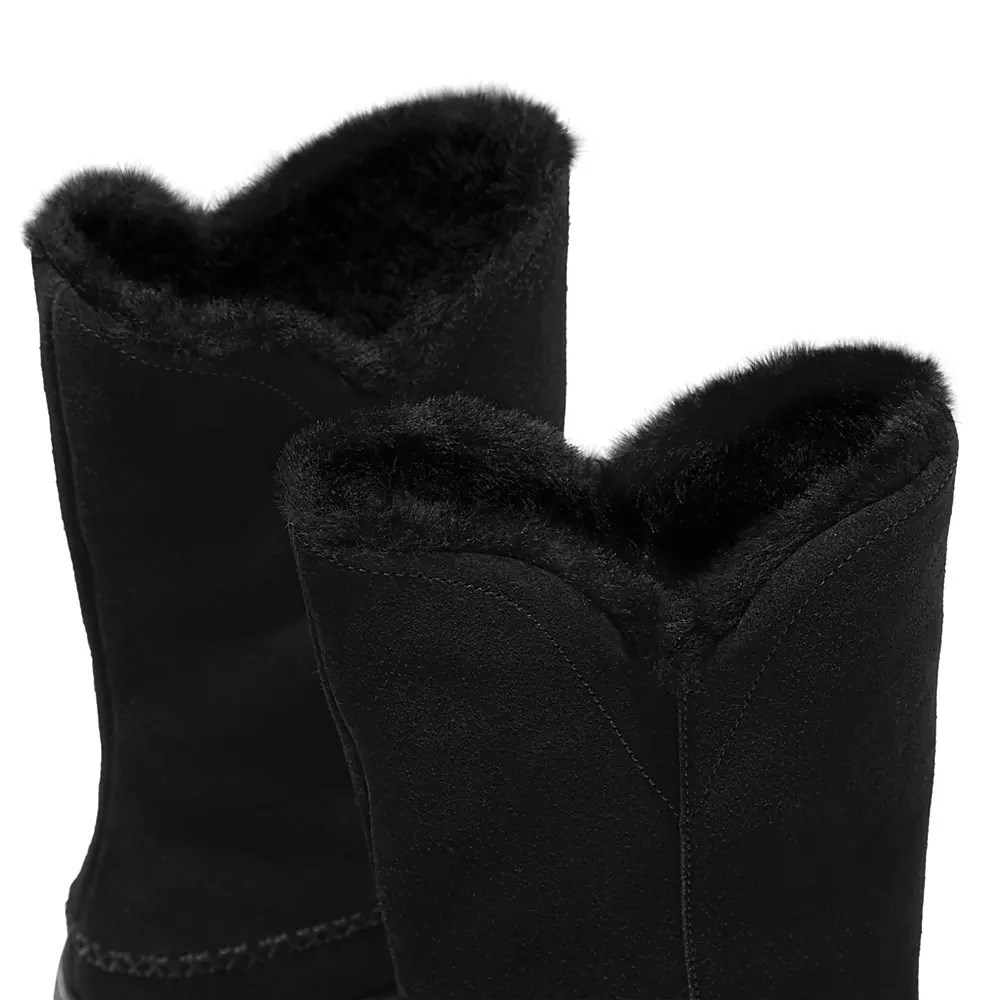 Black Women's Fitflop MUKLUK Shearling-Lined Suede Calf Boots | NZ.60CNP