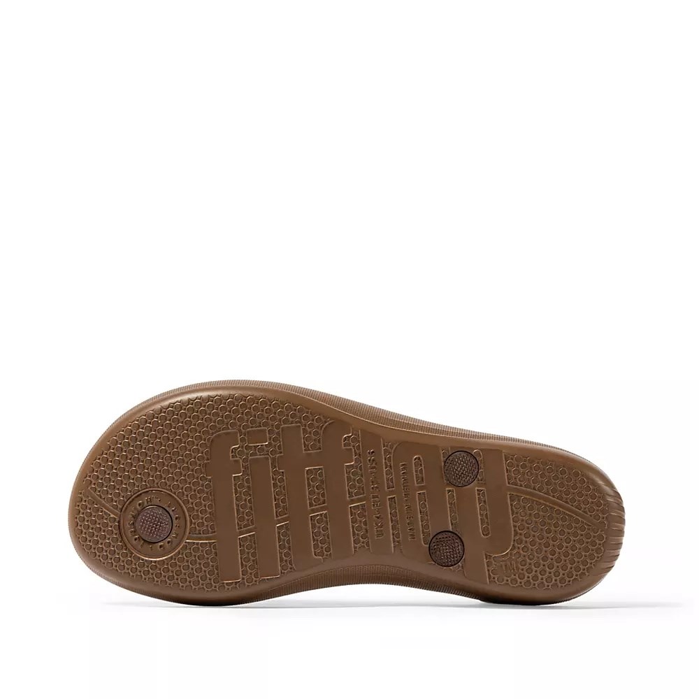 Brown Women's Fitflop IQUSHION Ergonomic Flip Flops | NZ.94MQO