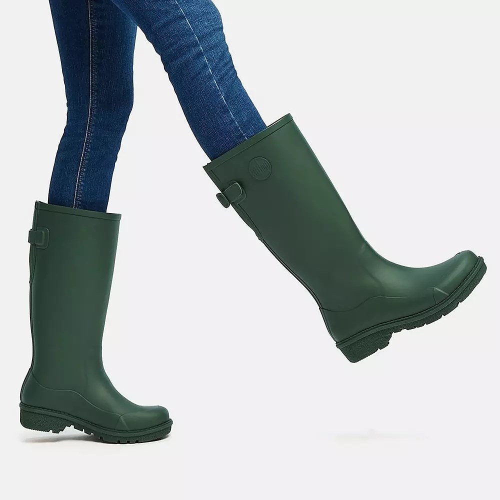 Dark Green Women's Fitflop WONDERWELLY Tall Rain Boots | NZ.16XIN