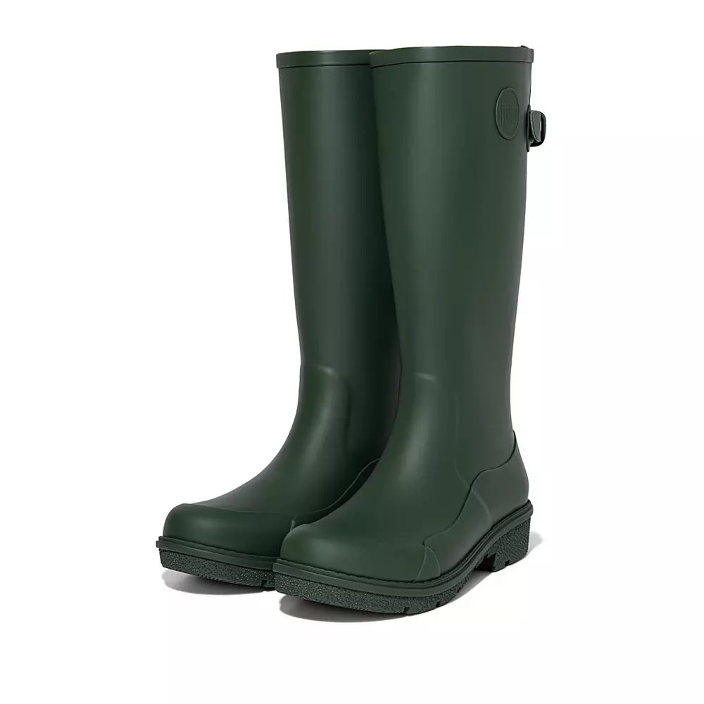 Dark Green Women's Fitflop WONDERWELLY Tall Rain Boots | NZ.16XIN