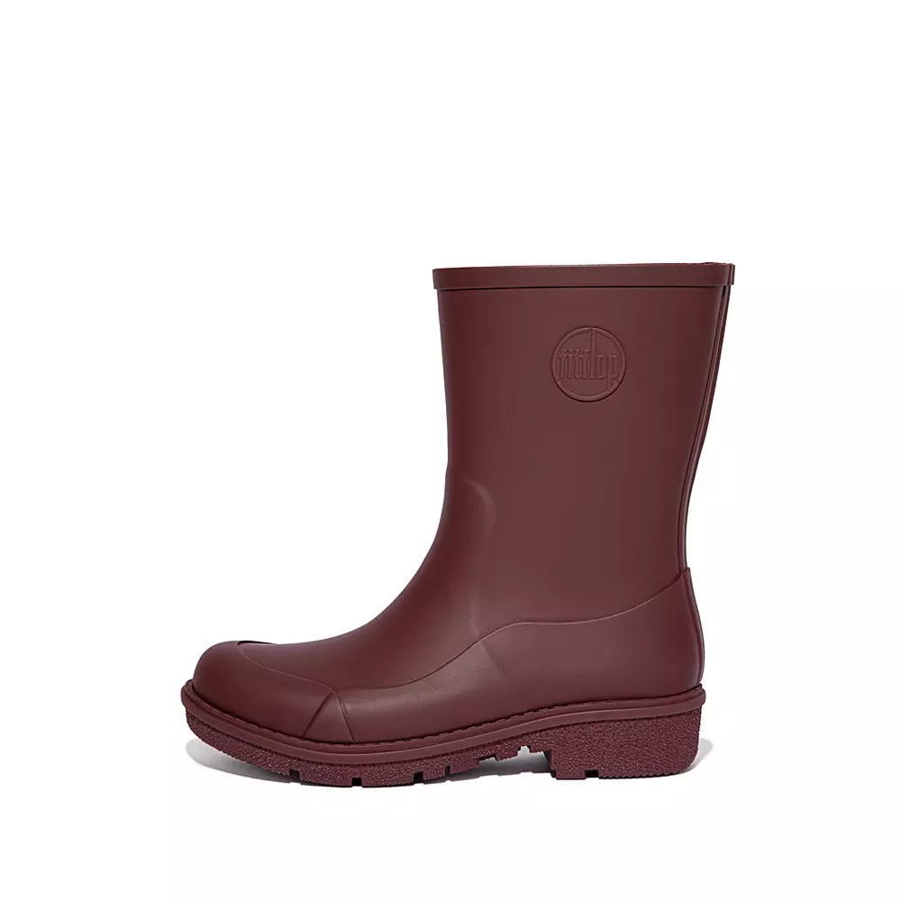 Maroon Women\'s Fitflop WONDERWELLY Short Rain Boots | NZ.67PZK