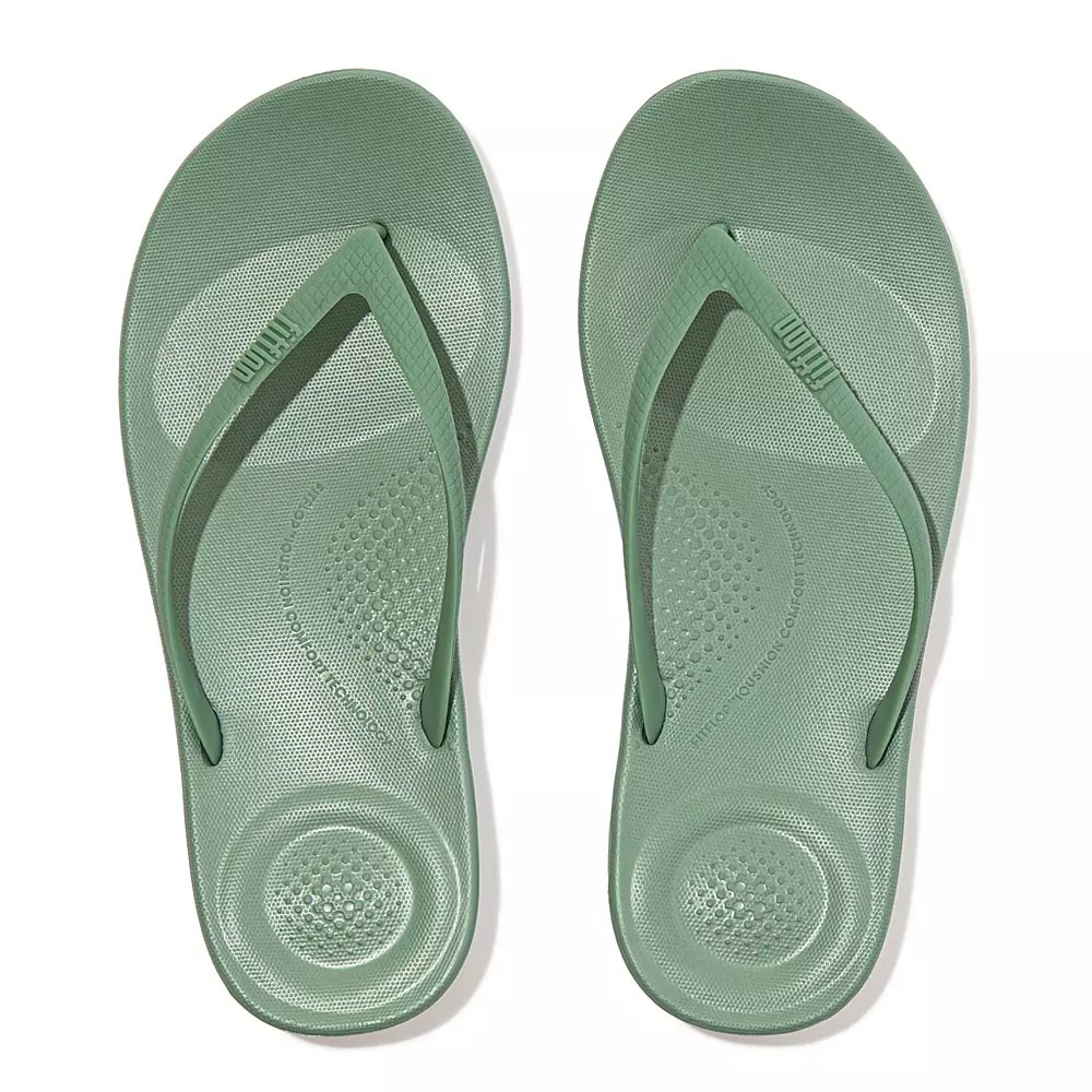 Mint Women's Fitflop IQUSHION Ergonomic Flip Flops | NZ.27OVX