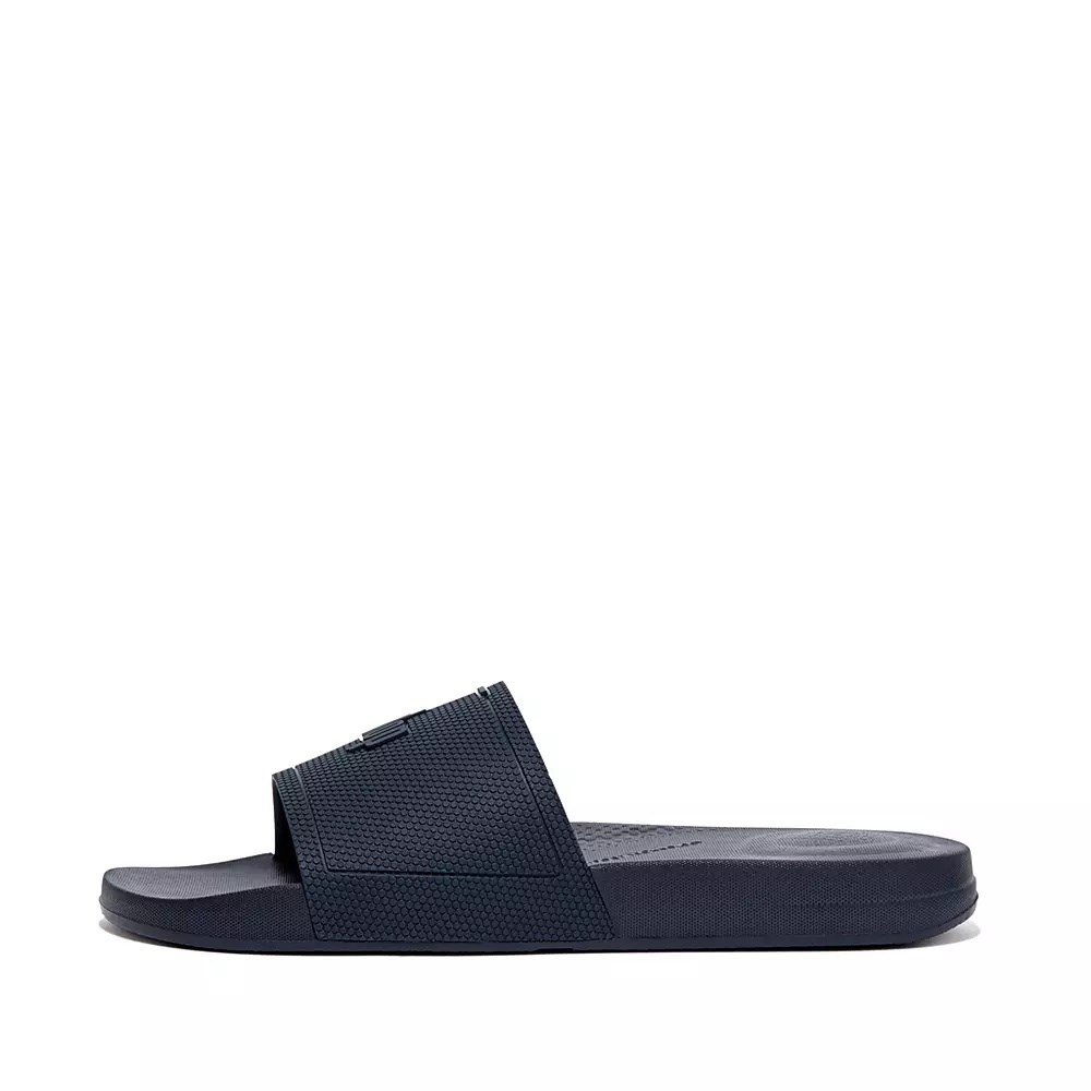 Navy Men\'s Fitflop IQUSHION Pool Slides | NZ.31ONV