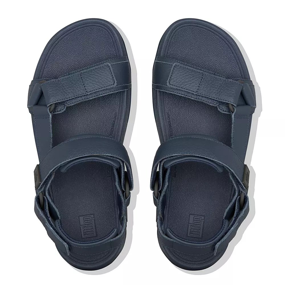 Navy Men's Fitflop RYKER Back-Strap Sandals | NZ.13ANL