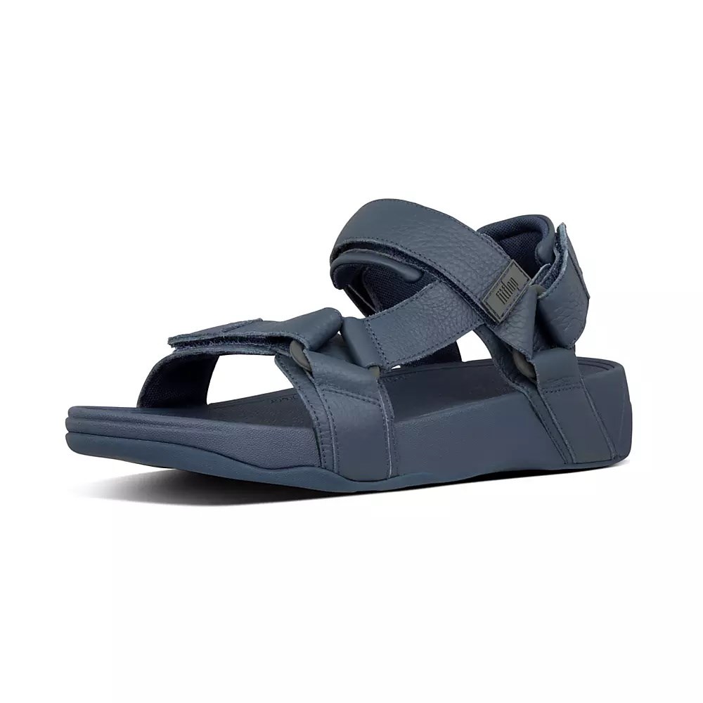 Navy Men's Fitflop RYKER Back-Strap Sandals | NZ.13ANL