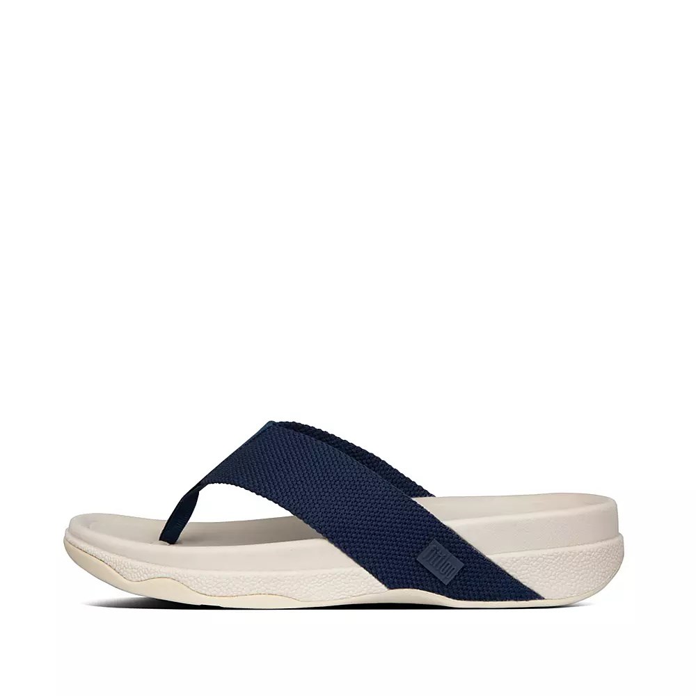 Navy Men\'s Fitflop SURFER Toe-Post Sandals | NZ.90UJB