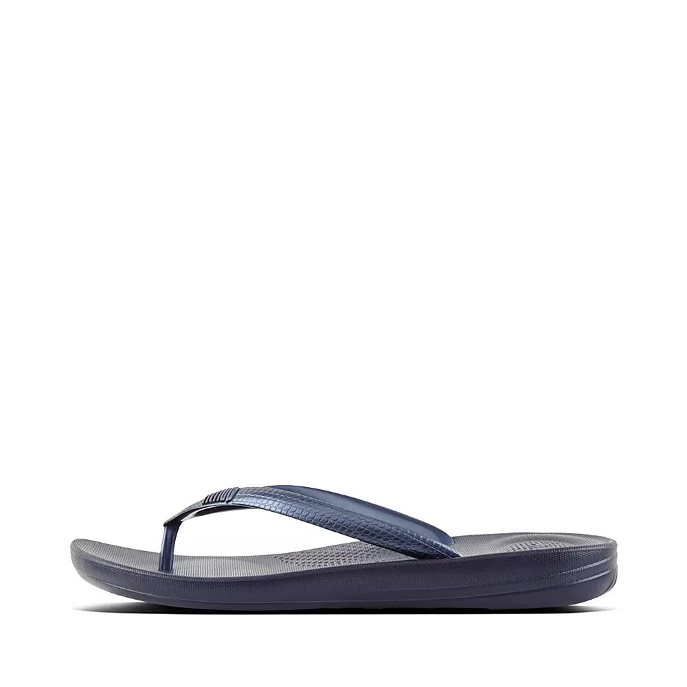 Navy Women\'s Fitflop IQUSHION Ergonomic Flip Flops | NZ.03LPX