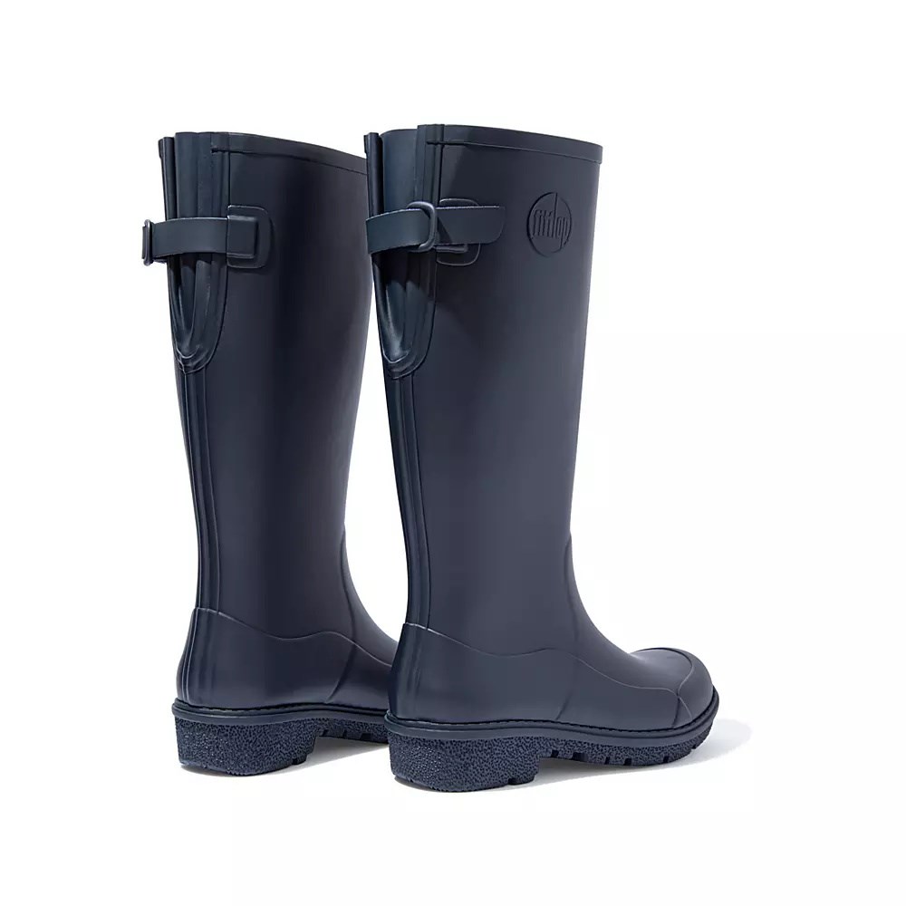 Navy Women's Fitflop WONDERWELLY Tall Rain Boots | NZ.49LKX