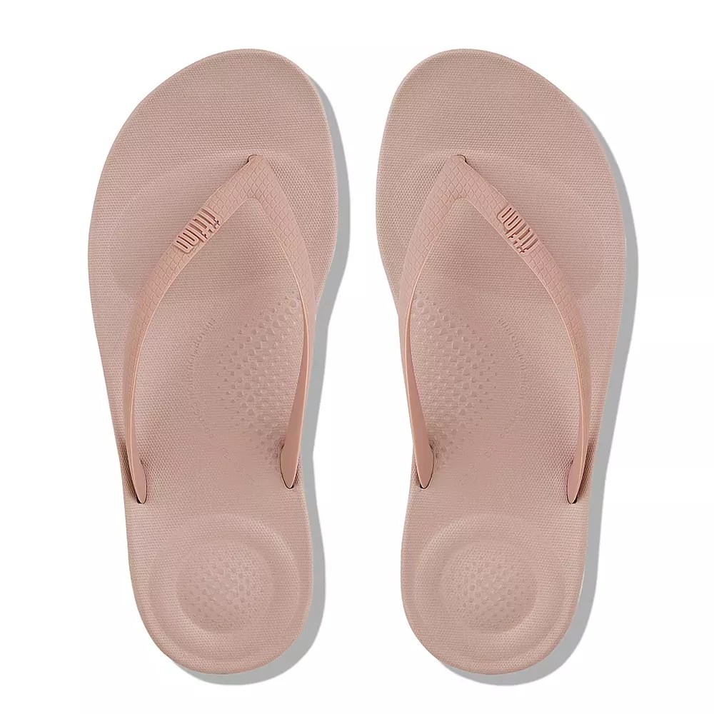 Pink Women's Fitflop IQUSHION Ergonomic Flip Flops | NZ.71OSN