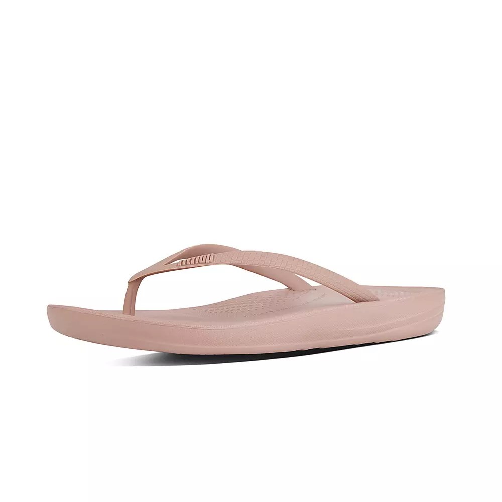 Pink Women's Fitflop IQUSHION Ergonomic Flip Flops | NZ.71OSN