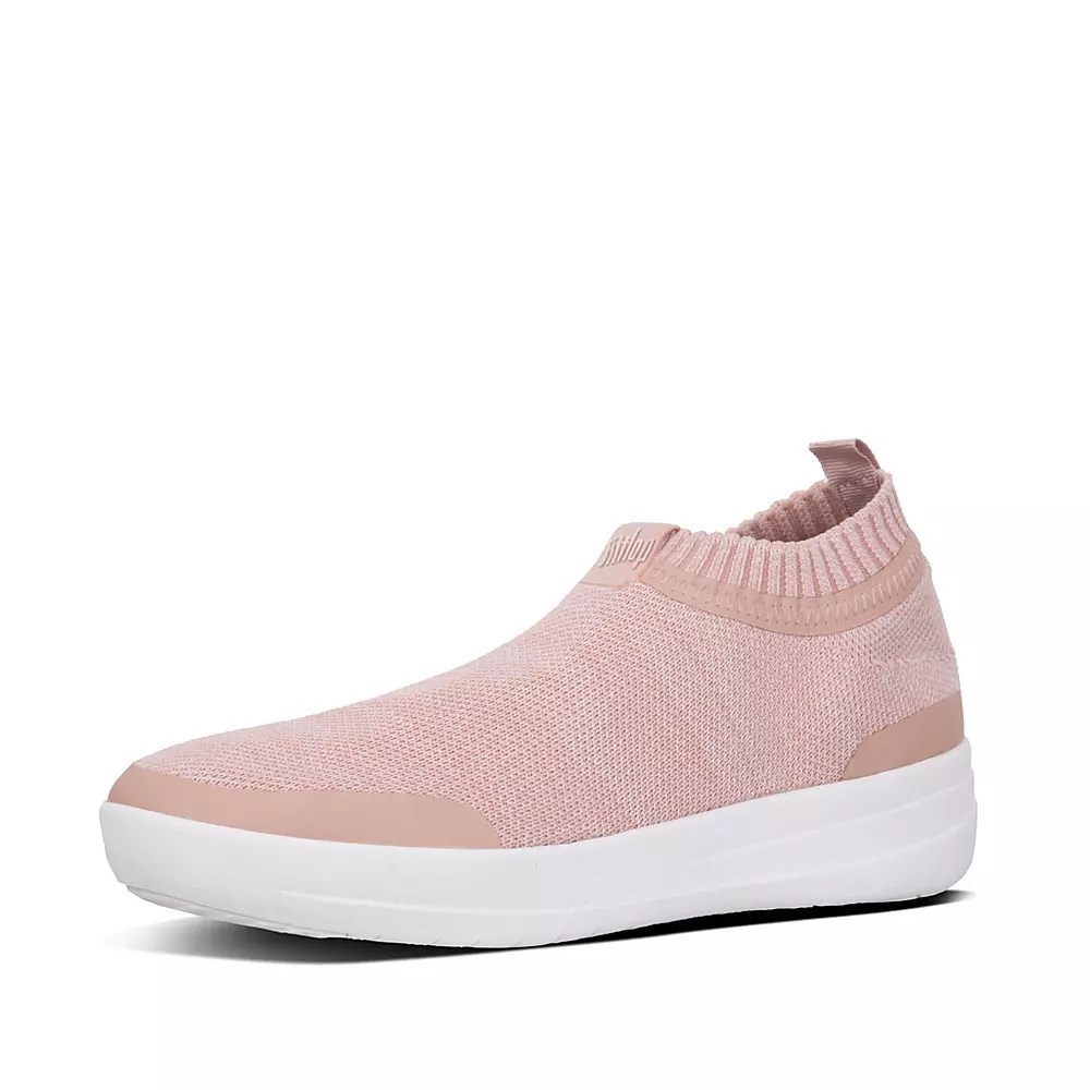 Pink Women's Fitflop ÜBERKNIT Slip On Sneakers | NZ.13UKE