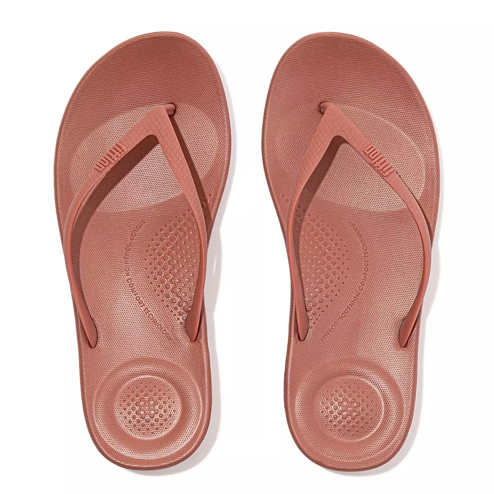 Rose Women's Fitflop IQUSHION Ergonomic Flip Flops | NZ.69IUH