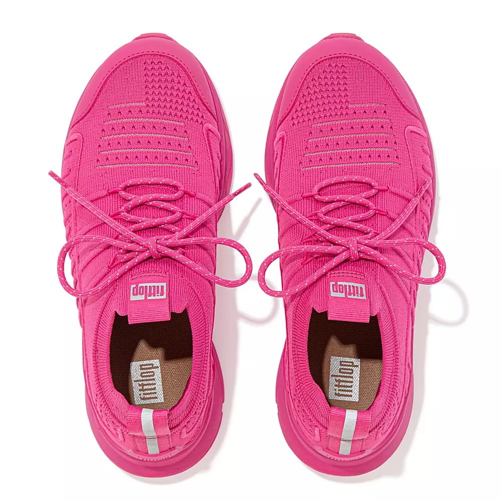 Rose Women's Fitflop VITAMIN FF Knit Sneakers | NZ.81IYQ